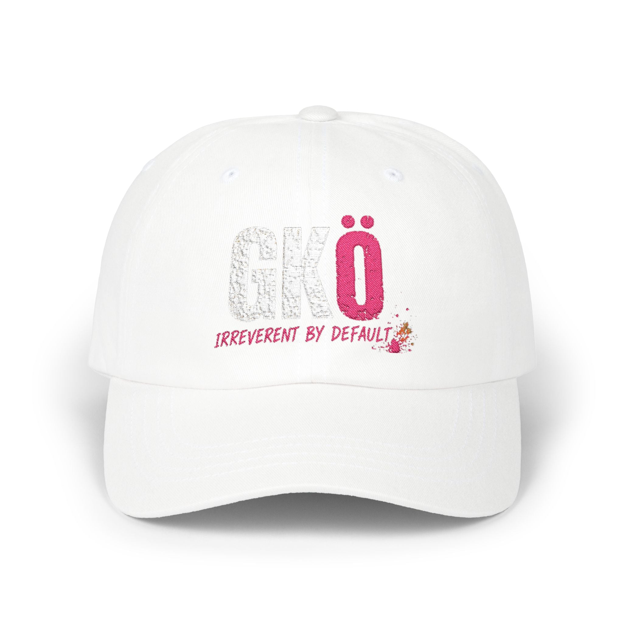 Classic Dad Cap - 'Irreverent By Default' Distressed Embroidered Hat