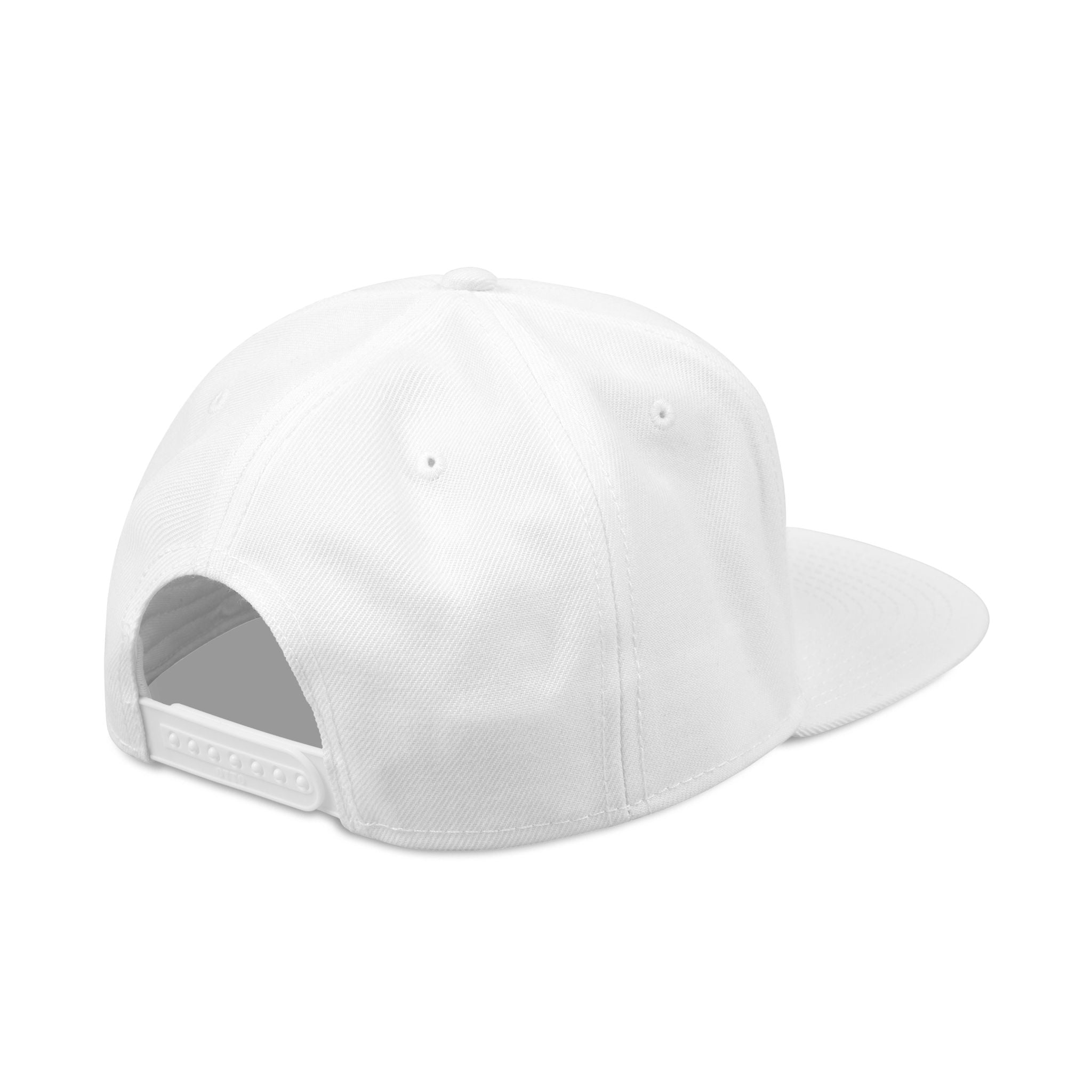 No Snapback Hat — Distressed Pink & White Embroidered Streetwear Cap