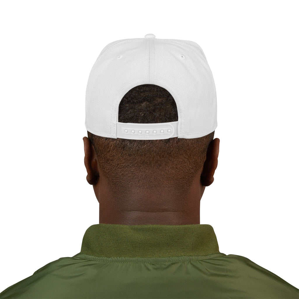 No Snapback Hat — Distressed Pink & White Embroidered Streetwear Cap